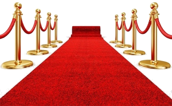 Red carpet PNG transparent image download, size: 600x372px