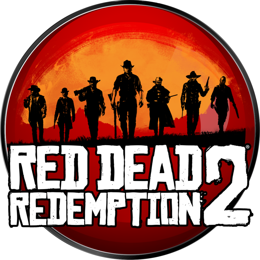 Red Dead 2 logo PNG transparent download, 894x893px