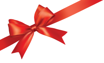 Black gift box with red bow on transparent background PNG