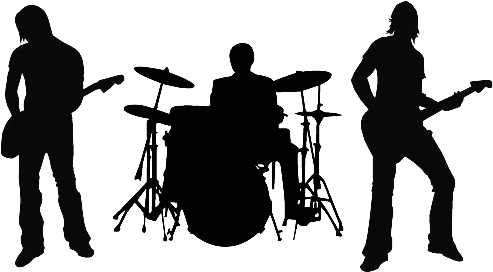 rock band silhouette png