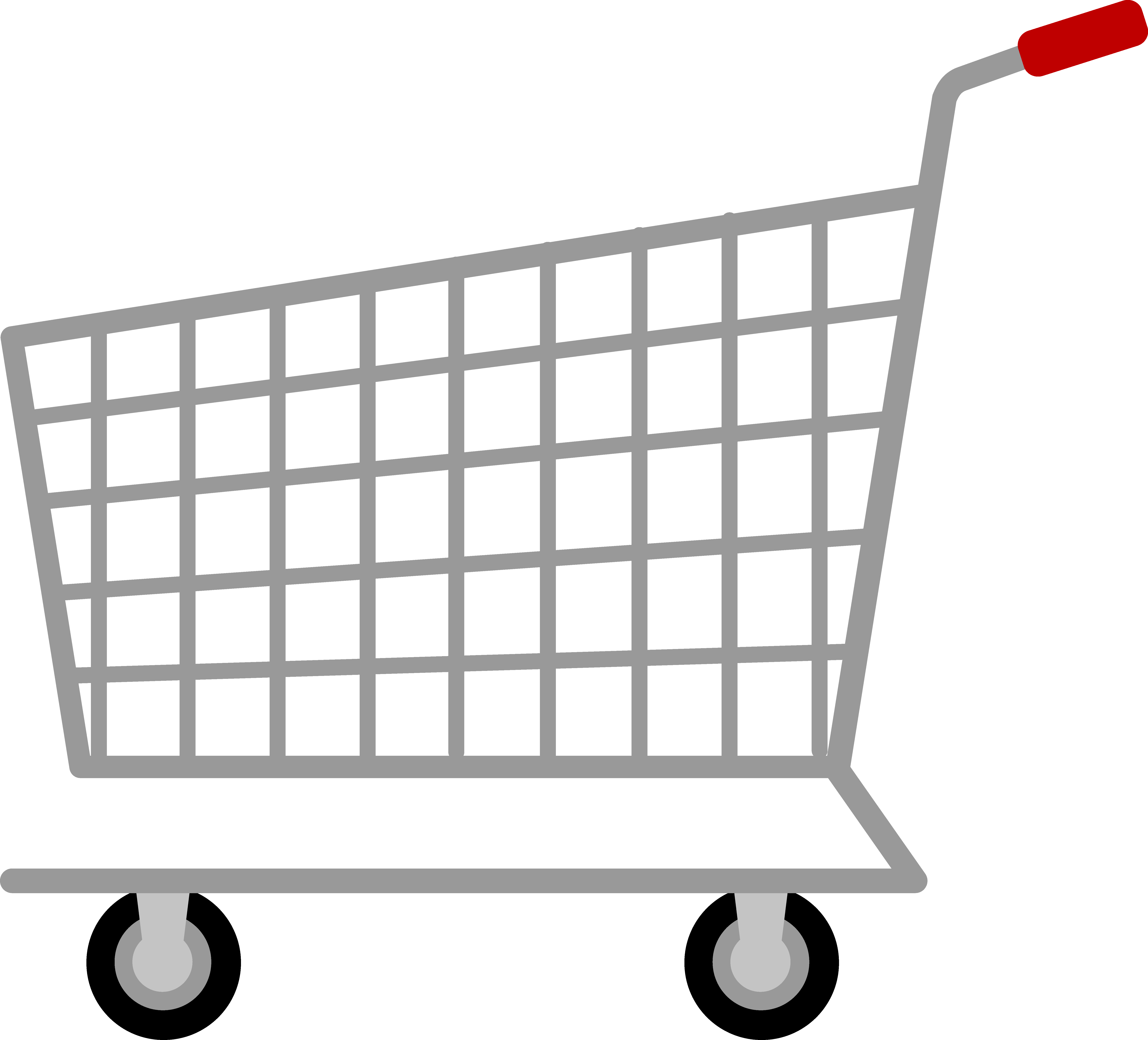 cartoon grocery cart