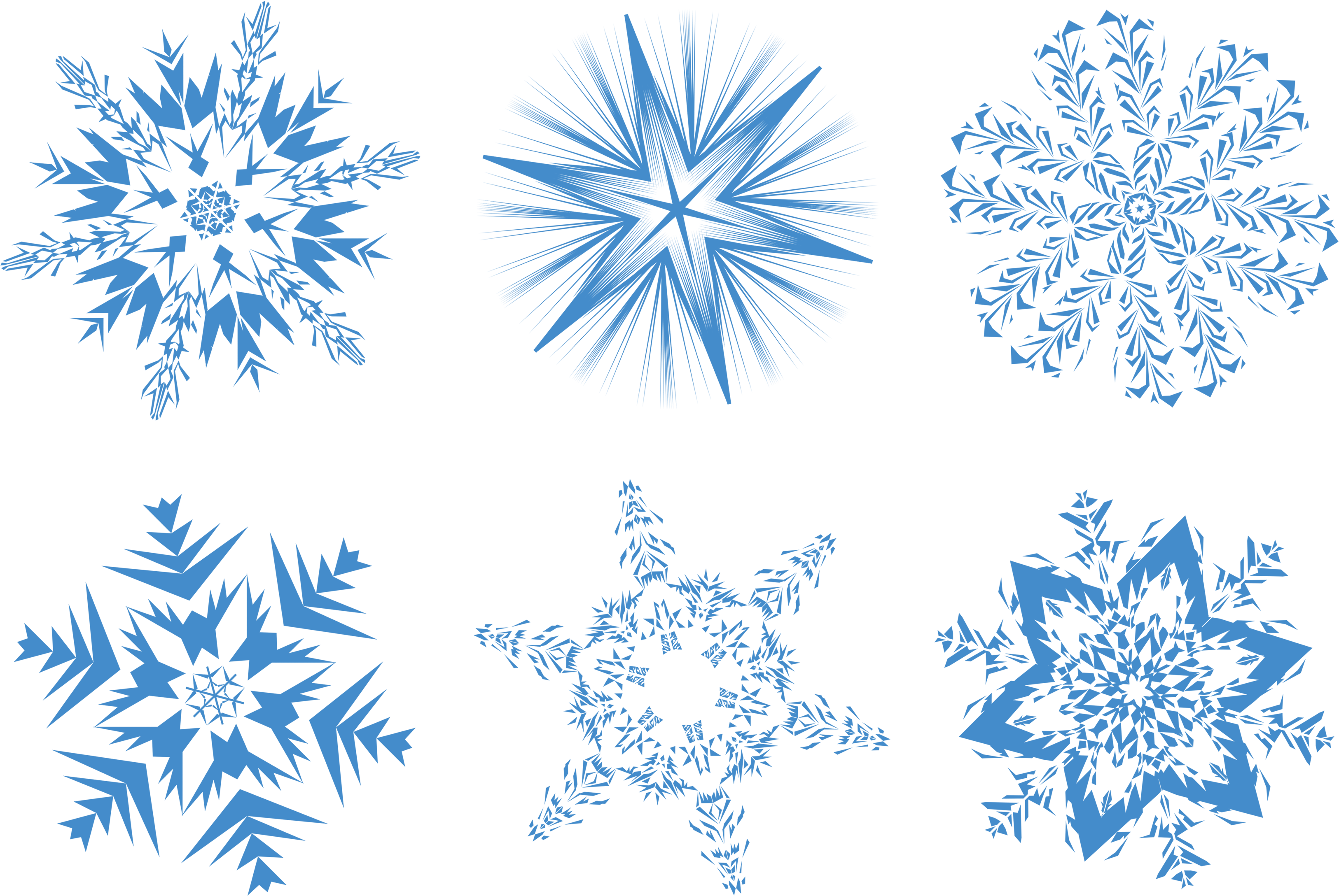 Snow Flakes Hd Transparent, White Snow Flakes Over Blue Gradient