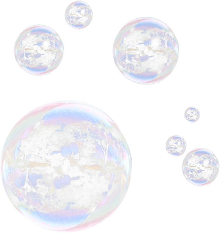 Realistic soap bubbles. Png Bubbles are located on a transparent