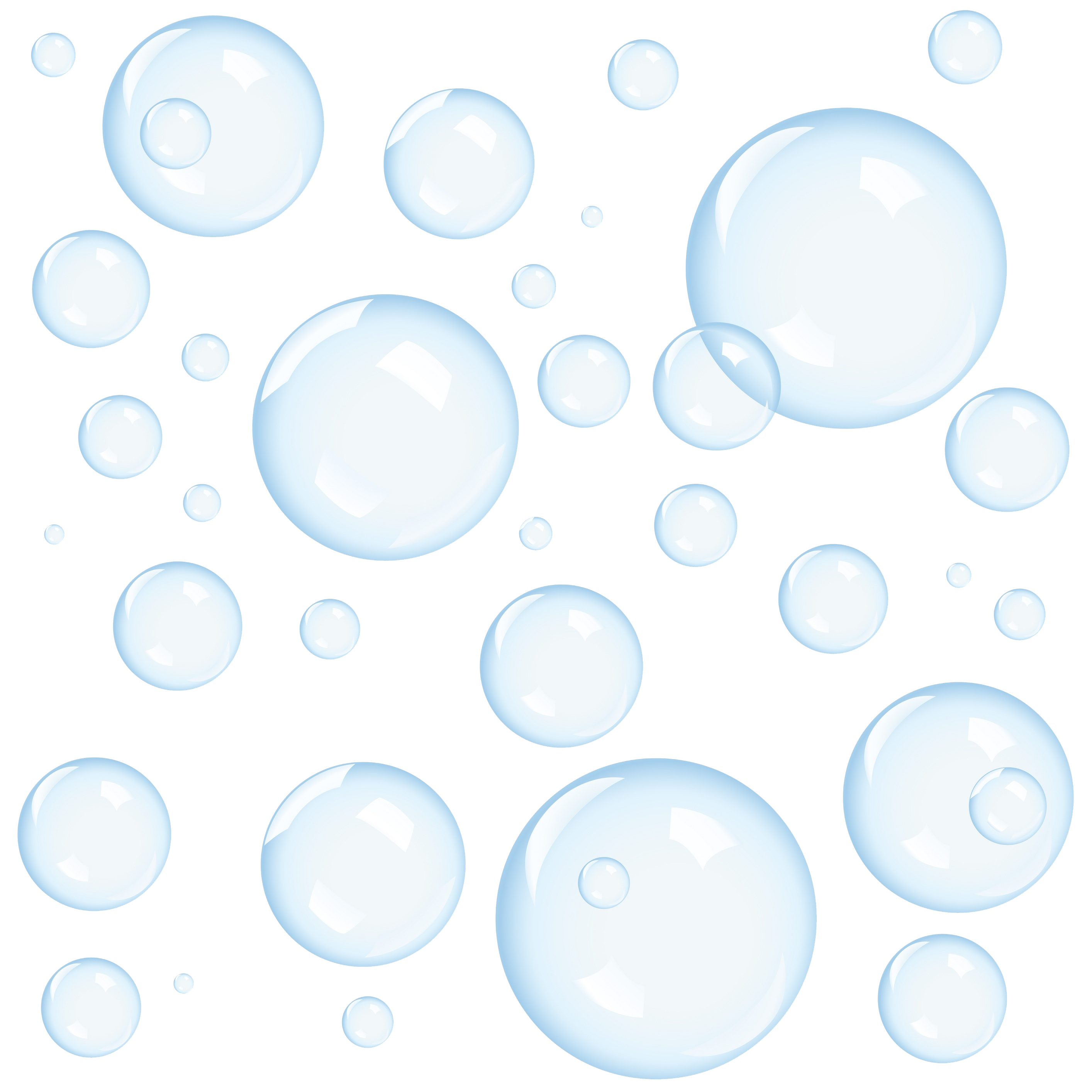 Realistic soap bubbles. Png Bubbles are located on a transparent