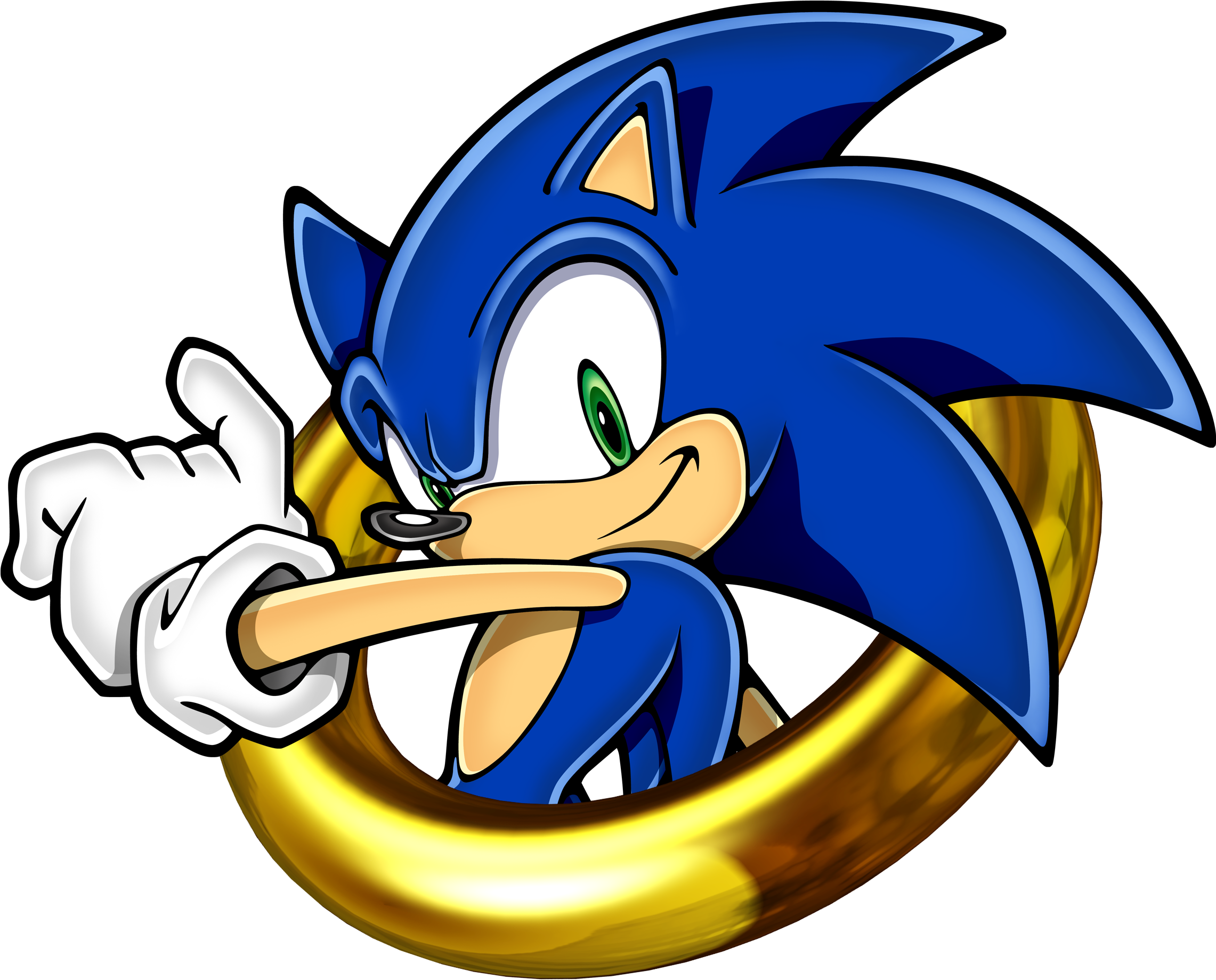 Sonic the Hedgehog in ring PNG transparent image download, size