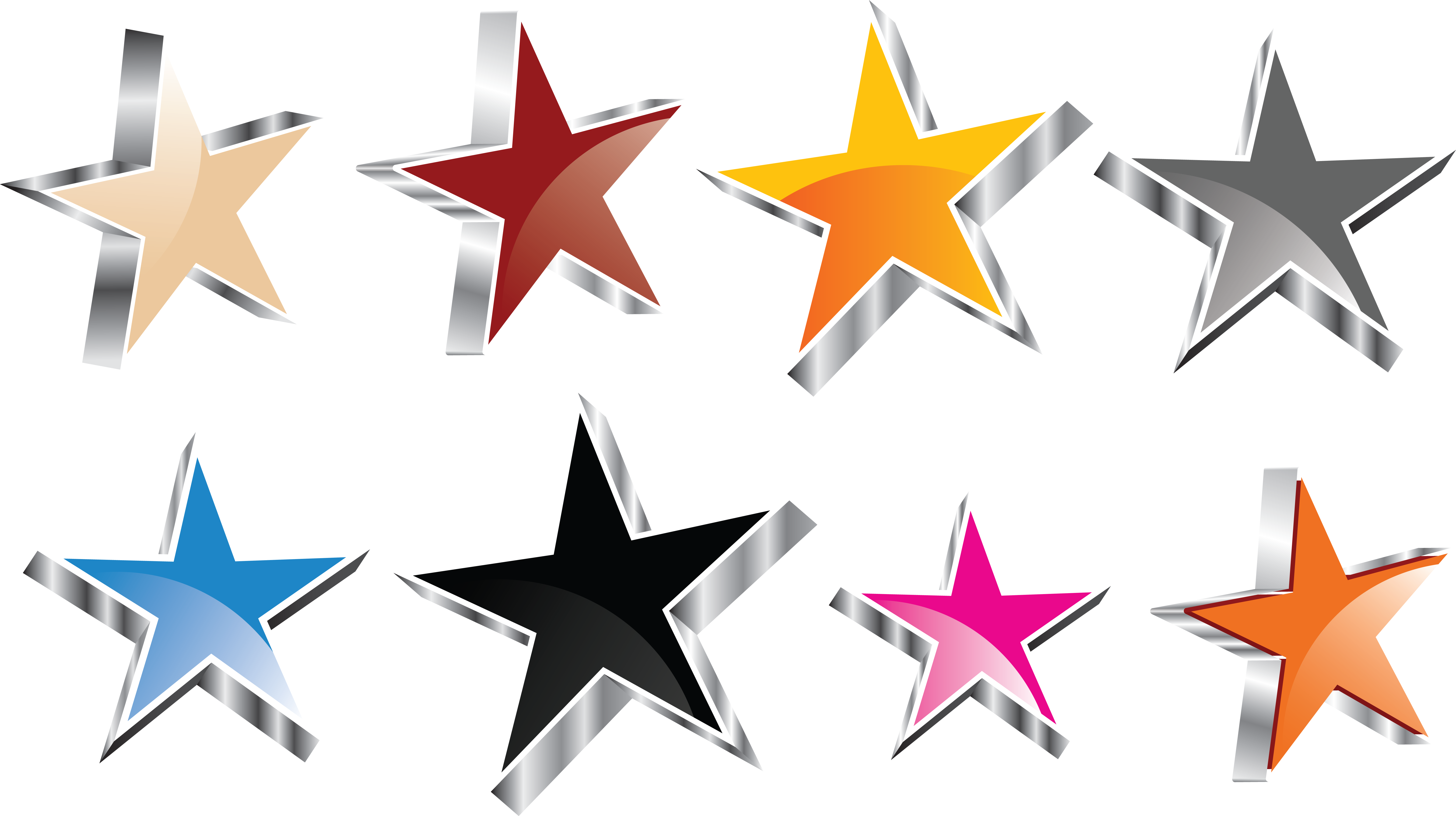 Five Stars PNG Transparent Images Free Download, Vector Files