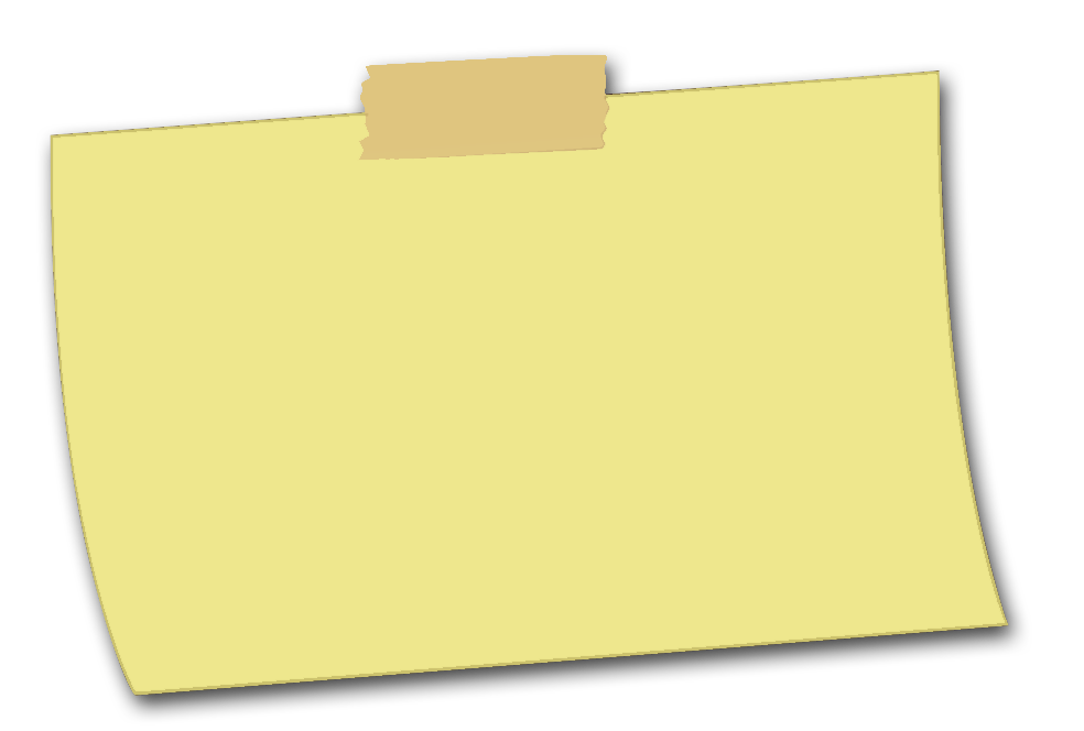 Blank Post It Note (PNG Transparent)