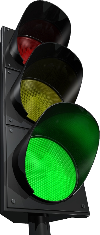 green stop light