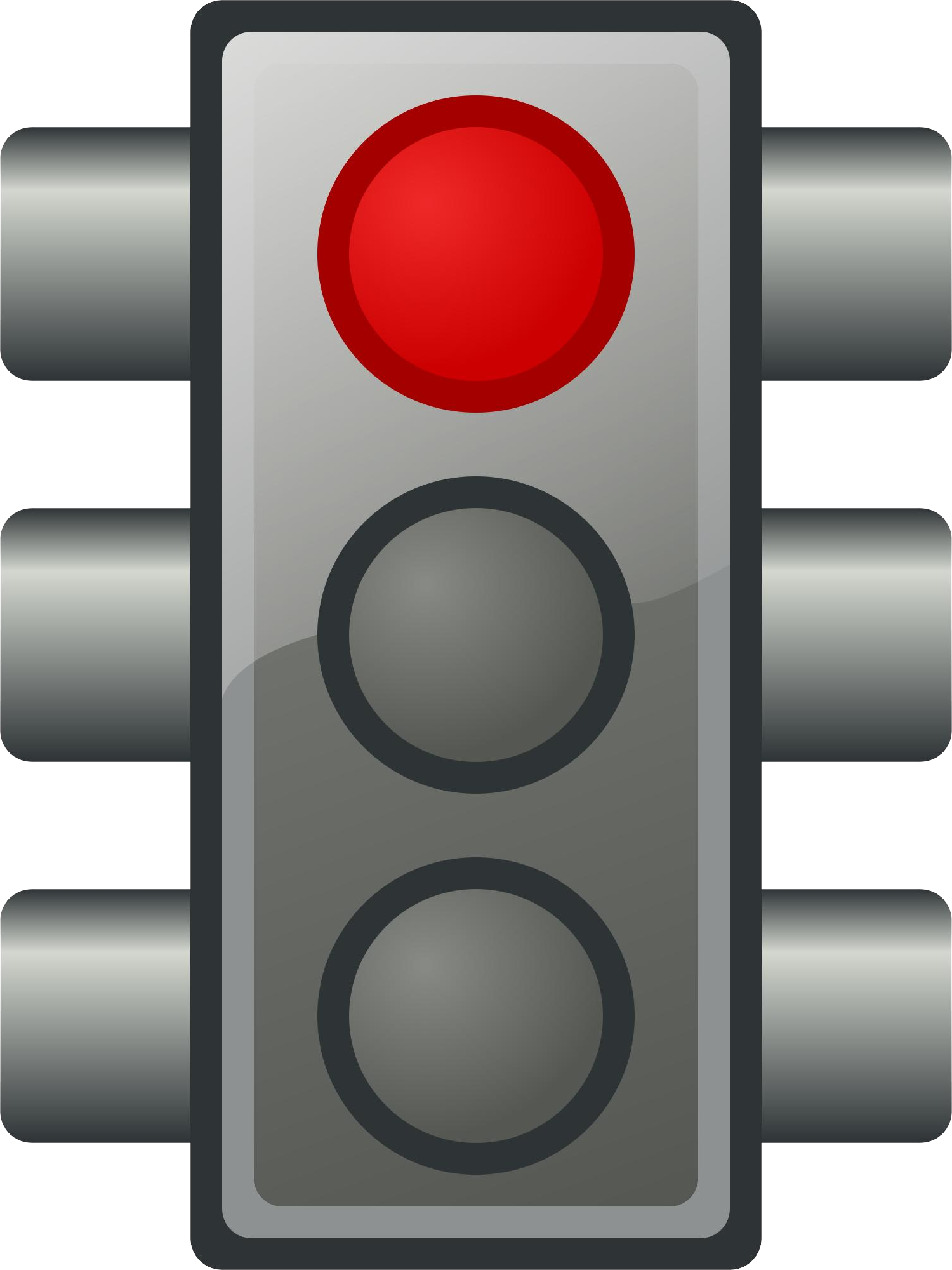red traffic light clipart