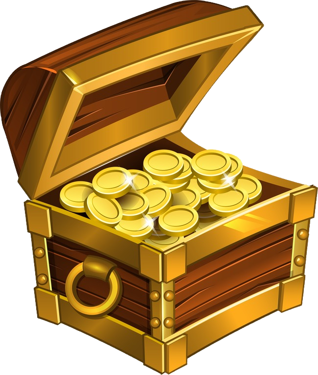 Treasure Chest PNG Transparent, Ancient Treasure Chest Full Of Golden Coins  Top View, Gold, Chest, Treasure PNG Image For Free Download
