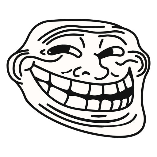 Trollface PNG transparent image download, size: 1600x1600px