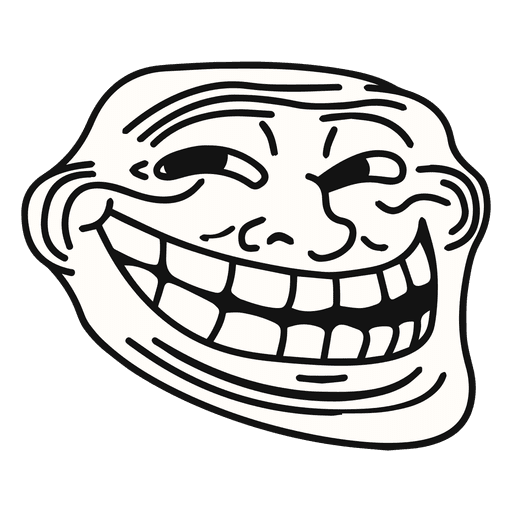 Trollface PNG transparent image download, size: 1000x932px