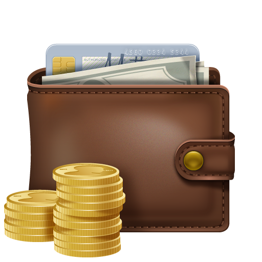 Wallet with money PNG image transparent image download, size: 512x512px