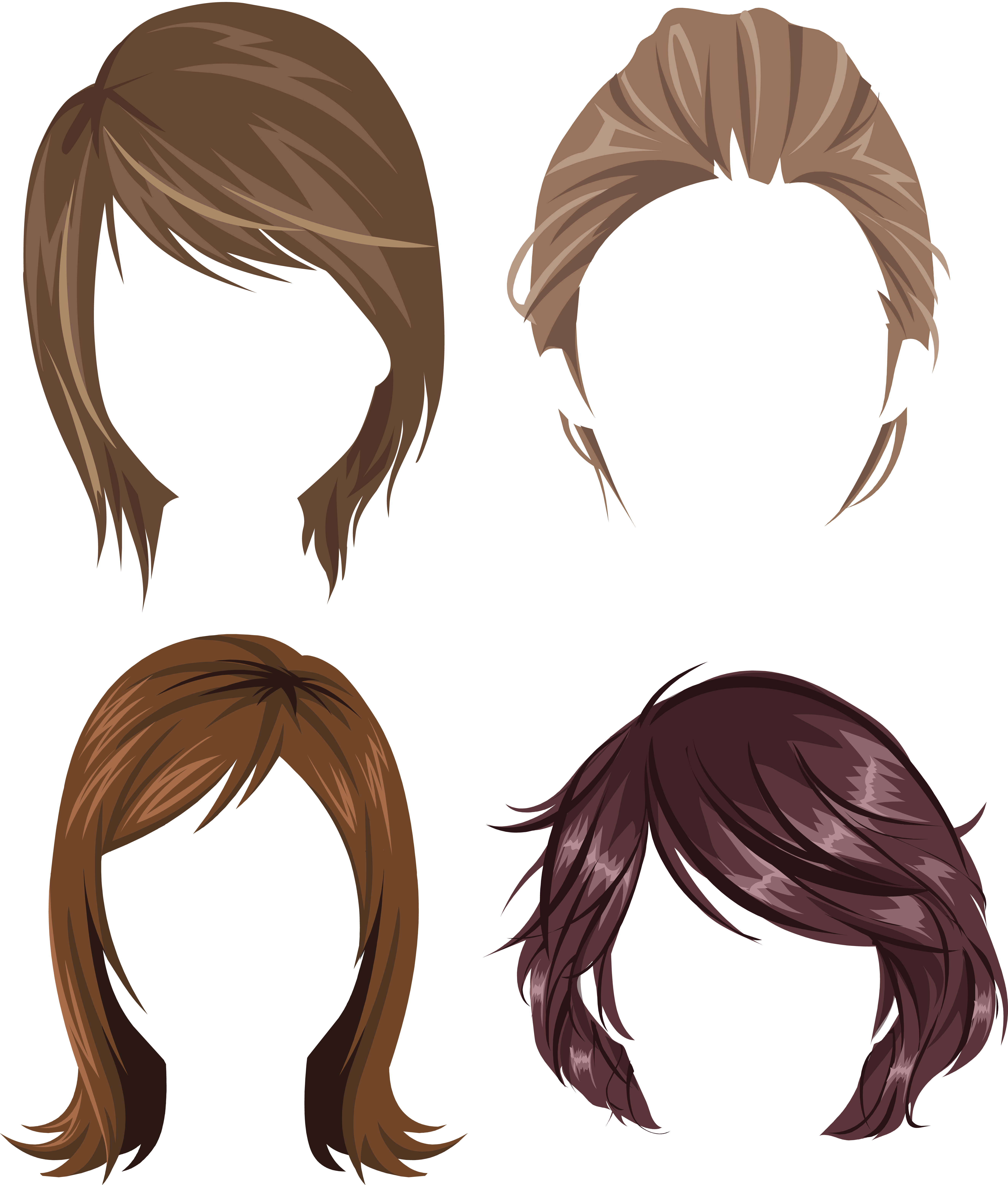 Hair wig PNG transparent image download, size: 5303x6233px
