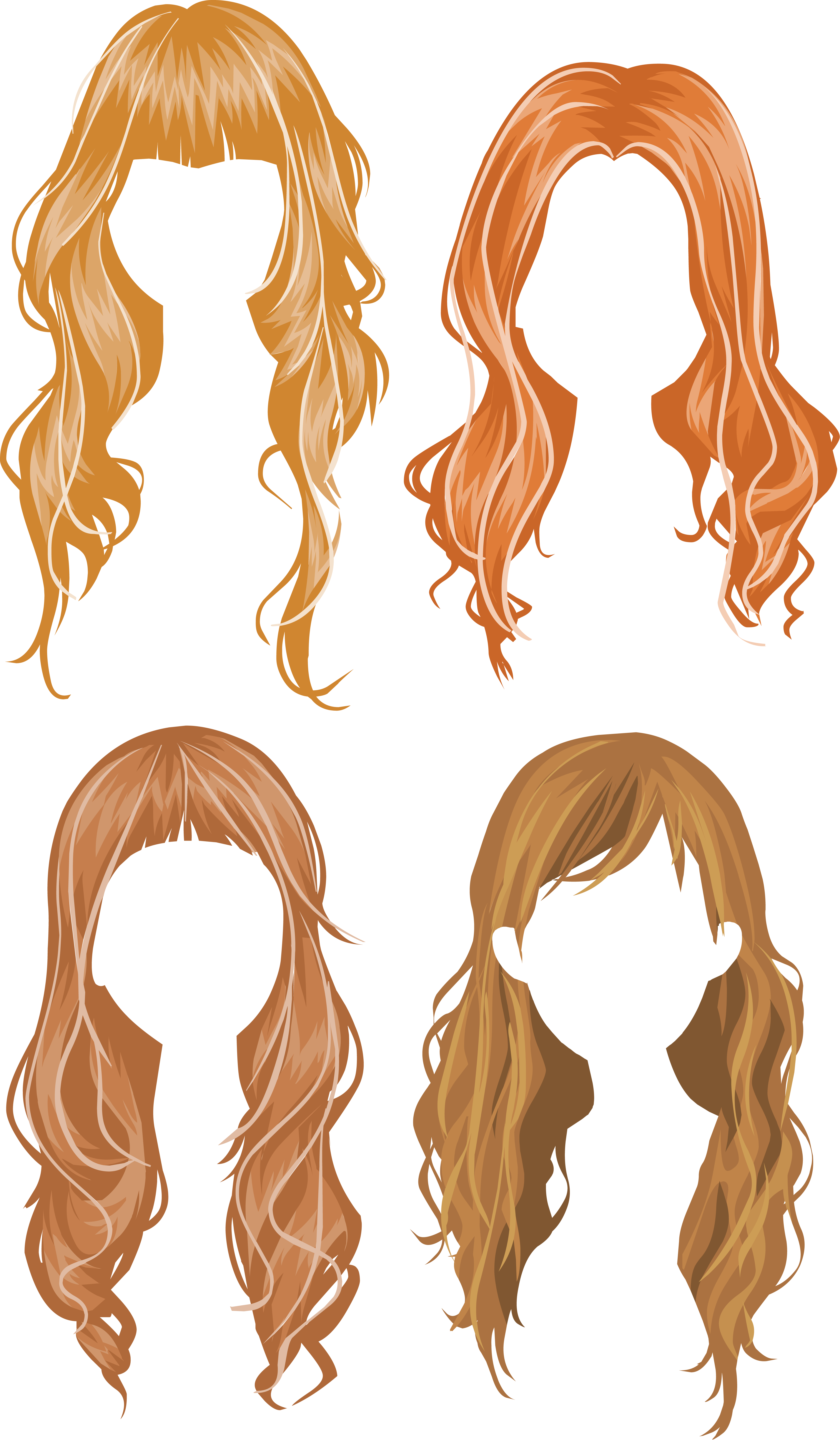 Hair wig PNG transparent image download, size: 3865x6622px
