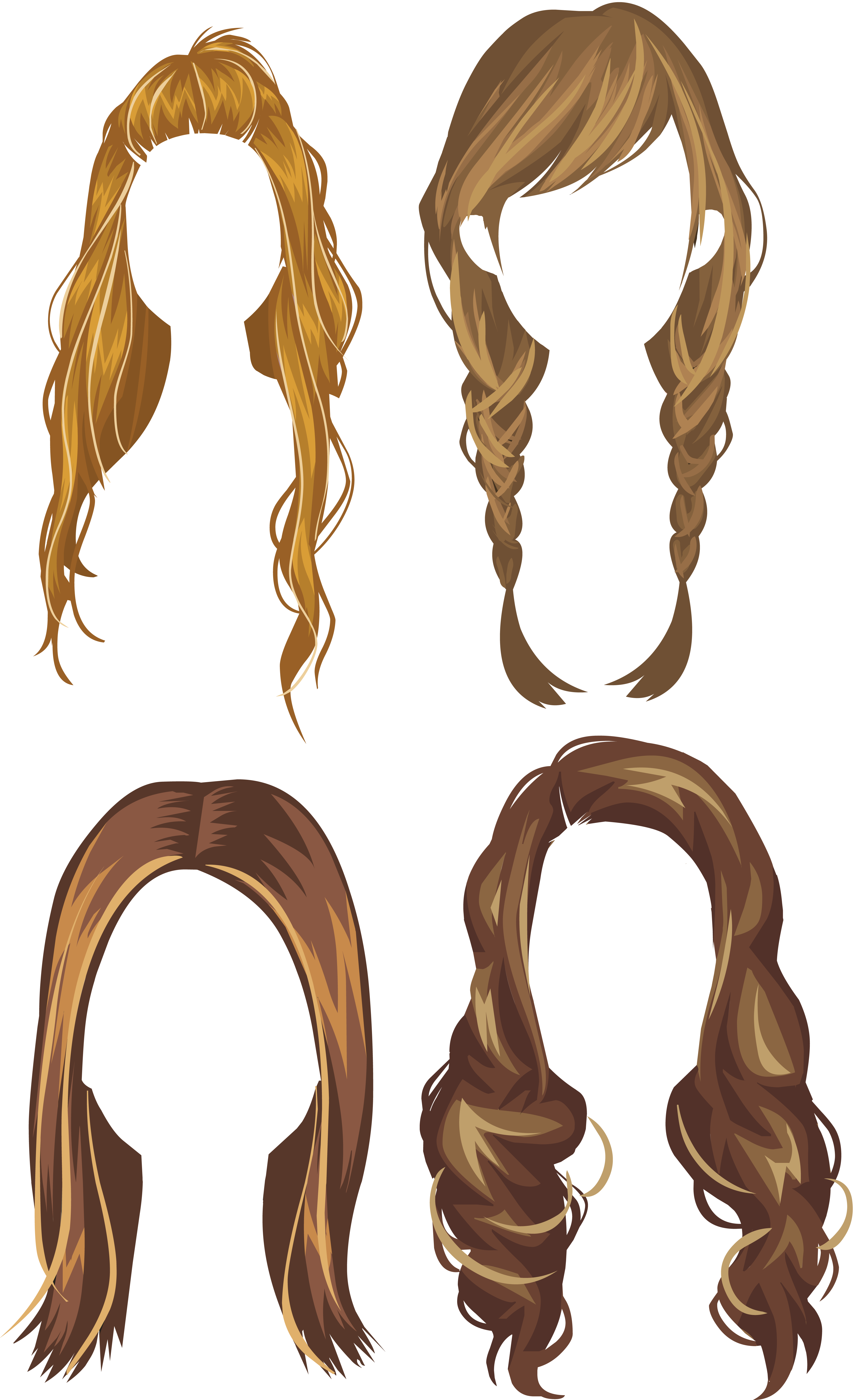 Hair wig PNG transparent image download, size: 3921x6424px