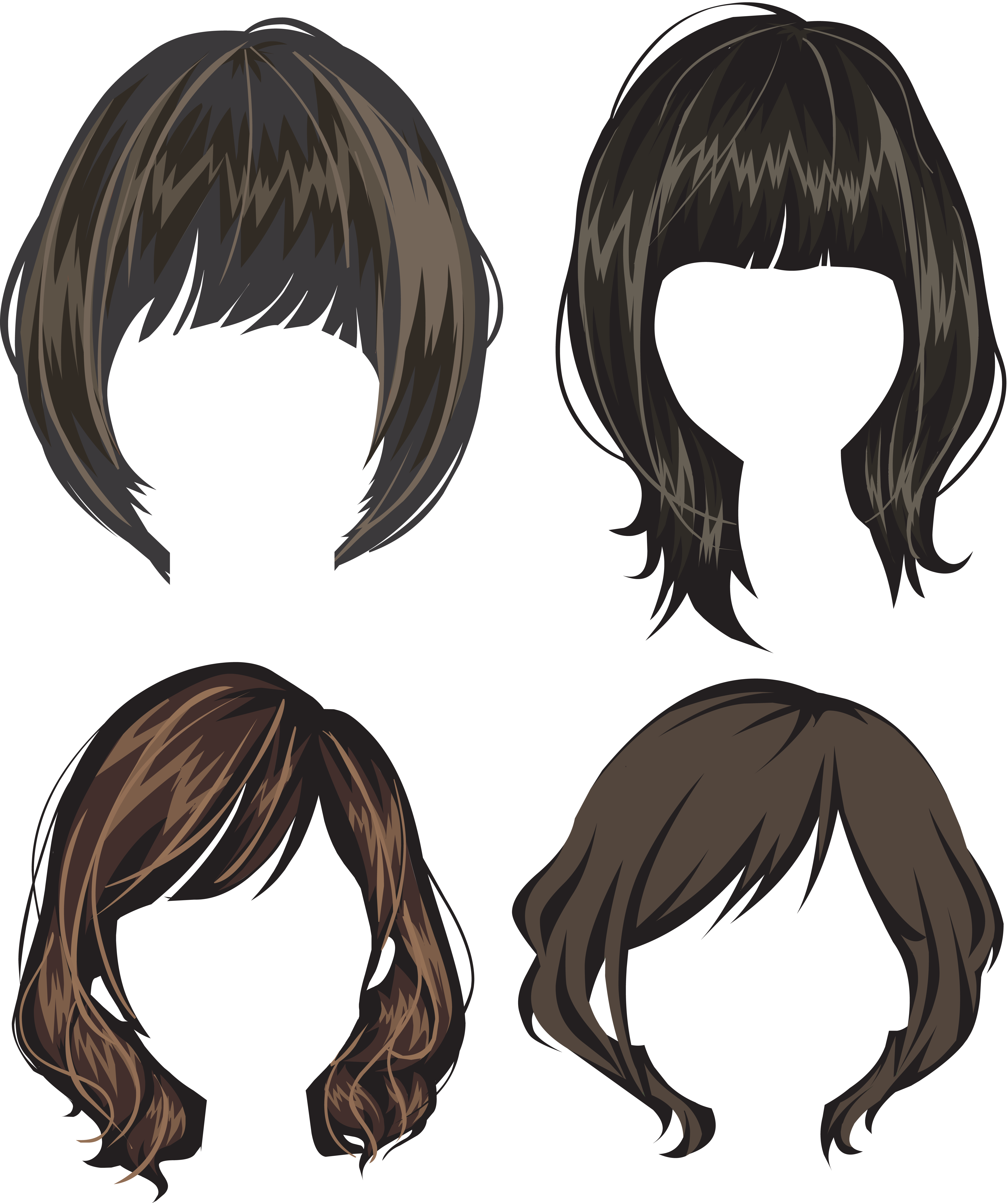 Hair wig PNG transparent image download, size: 4848x5786px