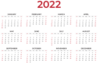 Calendario 2022 PNG