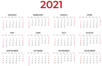 Calendario 2022 PNG