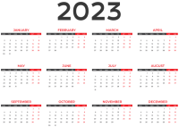 Calendario 2023 PNG