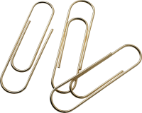 Three paper clips PNG