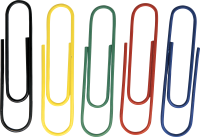 Color paper clips PNG