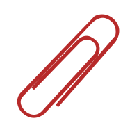 Red paper clip PNG