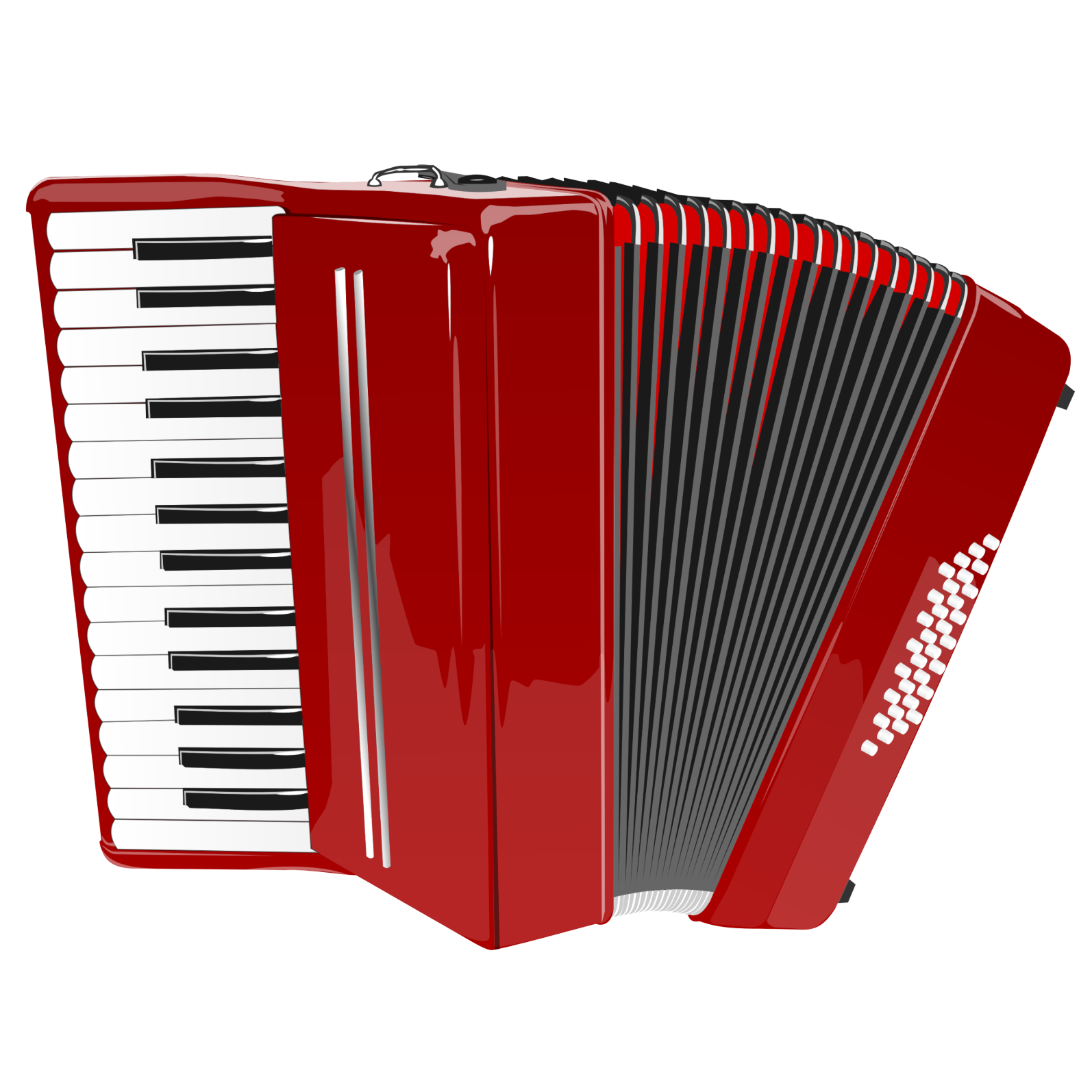 Accordion red PNG
