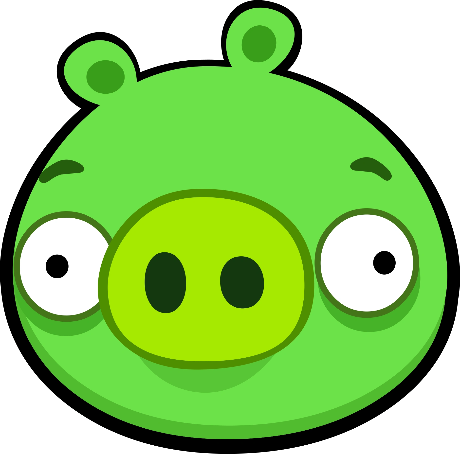 Angry Birds Pig Clean PNG Clipart Transparent Background 1865x1842 