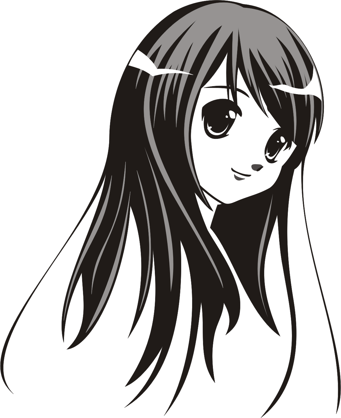 Anime girl PNG image with transparent background.