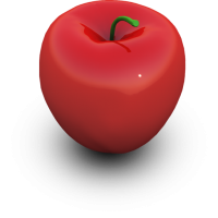 red big apple PNG image
