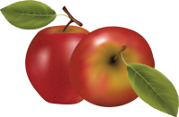 two red apples PNG