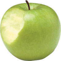 Bitten green apple PNG