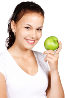 Apple in hand PNG