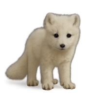 littile Arctic fox PNG
