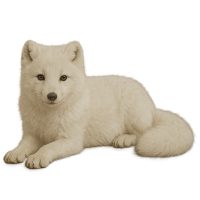 white Arctic fox PNG