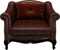 Brown armchair PNG image