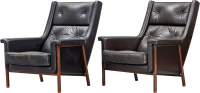 Black armchairs PNG image