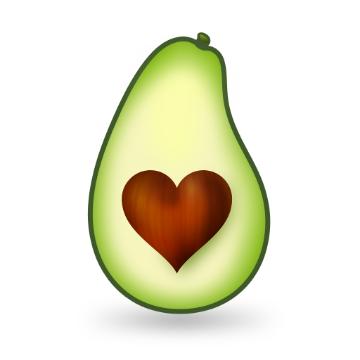 Avocado heart shape PNG