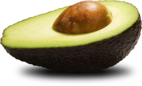 Cutted green avocado PNG