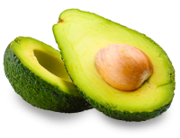 cut avocado PNG