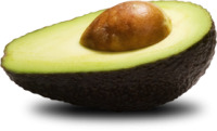 Cutted green avocado PNG
