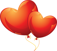 Heart balloon PNG image, free download, heart balloons