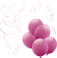 Purple balloons PNG image