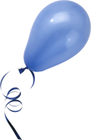 Blue balloon PNG image