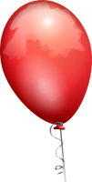 Красный воздушный шарик PNG фото