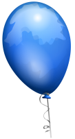Синий воздушный шарик PNG фото
