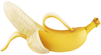 Banana PNG peeled image