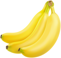 3 bananas PNG