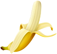 Peeled banana PNG image